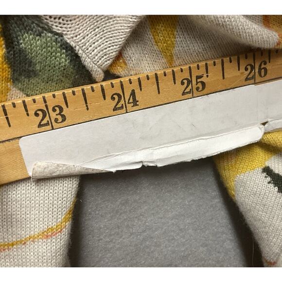 Chicos 3 (L) Multi Color Floral Knit Top Pull Over Style Rayon Blend - Picture 5 of 8